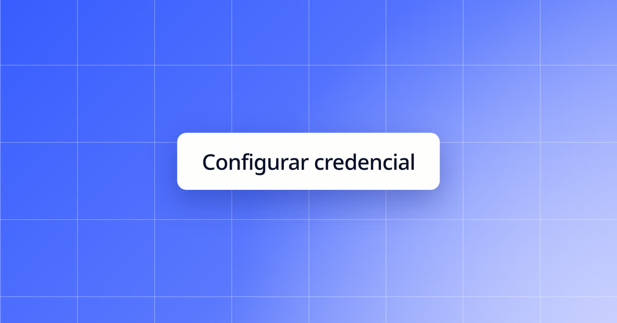 Configurar sua credencial