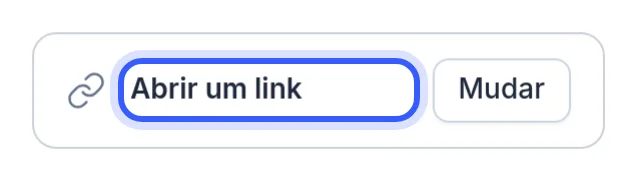 Opção Abrir um link no botão