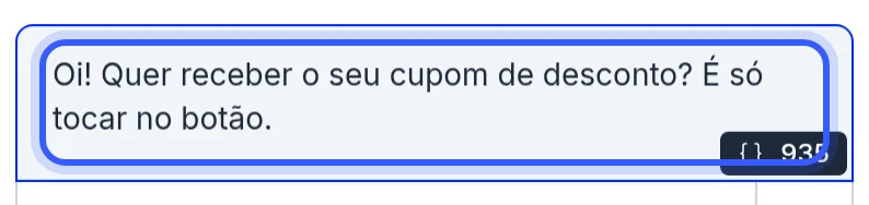 Contador de caracteres no campo da mensagem