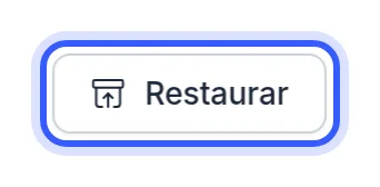 Botão Restaurar na Lixeira