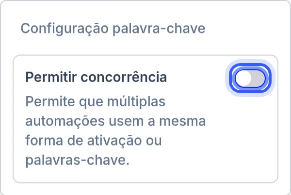 Opção Permitir concorrência desligada