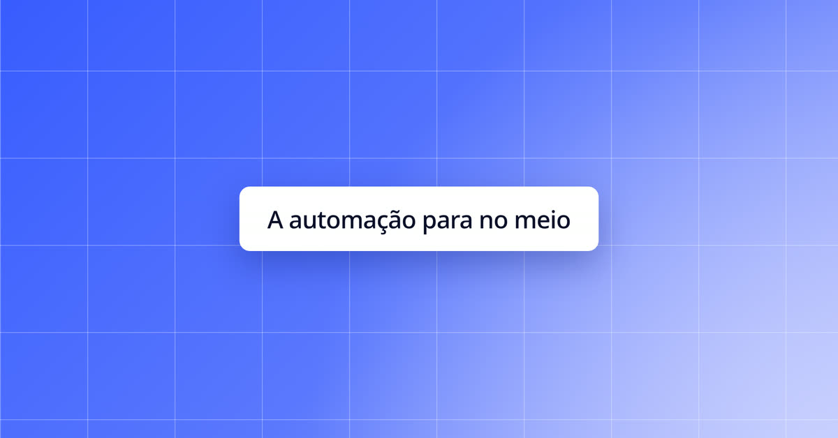 A automação para depois da primeira mensagem