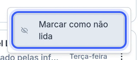 Opção de marcar conversa como não lida na lista