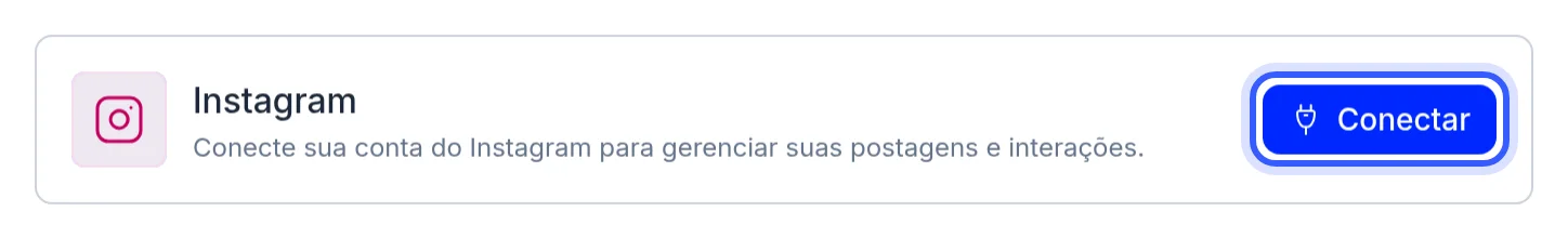 Botão Conectar no card do Instagram