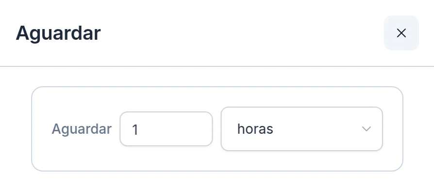 Configuração do bloco Aguardar