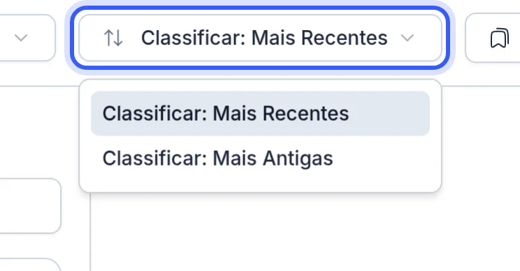 Ordenação de conversas por data